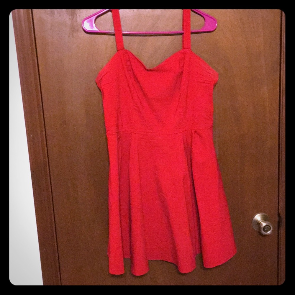 Short red dress